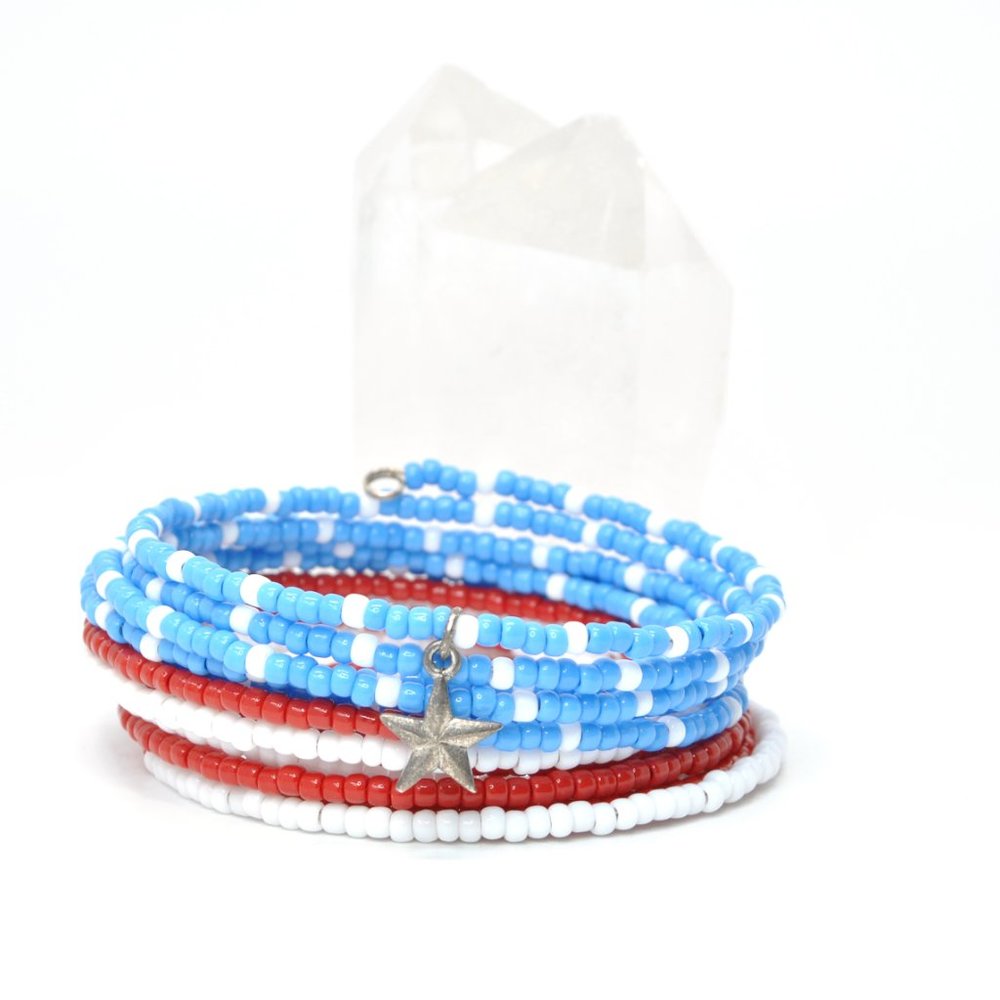 ✨americana wire wrap bracelet 🇺🇸